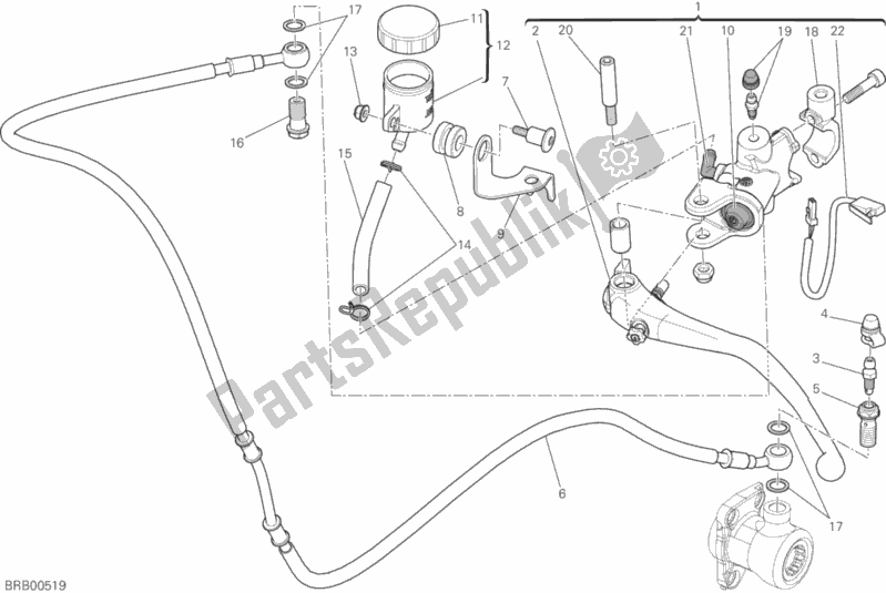 Wszystkie części do Sterowanie Sprz? G? Em Ducati Monster 1200 R USA 2016